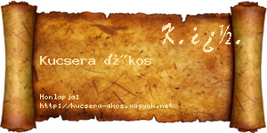 Kucsera Ákos névjegykártya