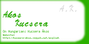 akos kucsera business card